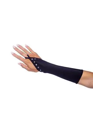 Roma Costume Bedazzled Gloves with Rhinestones, Black, One Size Roma Costume Bedazzled Gloves with Rhinestones, Black, One Size