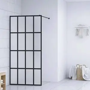 vidaXL Walk-in Shower Screen Frosted Tempered Glass 55.1"x76.8" vidaXL Walk-in Shower Screen Frosted Tempered Glass 55.1"x76.8"