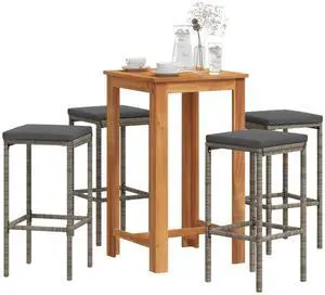 vidaXL Garden Bar Set Grey, Anthracite vidaXL Garden Bar Set Grey, Anthracite