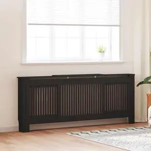 vidaXL Radiator Cover 2 pcs Black 80.71 x 8.07 x 32.09 in vidaXL Radiator Cover 2 pcs Black 80.71 x 8.07 x 32.09 in