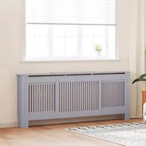 vidaXL Radiator Cover 2 pcs Grey 80.71 x 8.07 x 32.09 in vidaXL Radiator Cover 2 pcs Grey 80.71 x 8.07 x 32.09 in