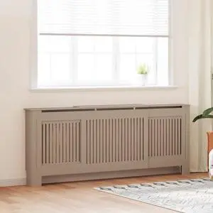 vidaXL Radiator Cover 2 pcs Natural 80.71 x 8.07 x 32.09 in vidaXL Radiator Cover 2 pcs Natural 80.71 x 8.07 x 32.09 in