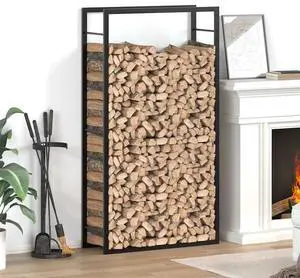 vidaXL Firewood Rack Matt Black 31.5x11.0x60.6" Steel vidaXL Firewood Rack Matt Black 31.5x11.0x60.6" Steel