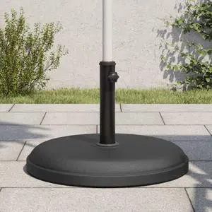 vidaXL Parasol Base Black Plastic and concrete base, iron tube Universal vidaXL Parasol Base Black Plastic and concrete base, iron tube Universal