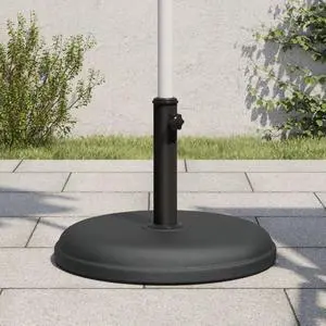 vidaXL Parasol Base Black Plastic and Concrete, Iron Medium vidaXL Parasol Base Black Plastic and Concrete, Iron Medium