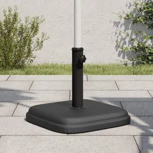 vidaXL Umbrella Base Black Plastic and concrete base, iron tube vidaXL Umbrella Base Black Plastic and concrete base, iron tube