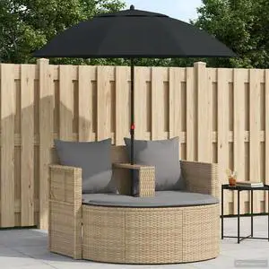 vidaXL Garden Sofa with Cushion 8 pcs Beige and Light Grey Poly Rattan vidaXL Garden Sofa with Cushion 8 pcs Beige and Light Grey Poly Rattan