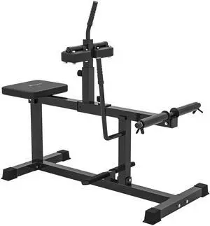 AosomSoozier Adjustable Steel Seated Calf Raise Exercise Strength Training Gym Equipment, Black AosomSoozier Adjustable Steel Seated Calf Raise Exercise Strength Training Gym Equipment, Black