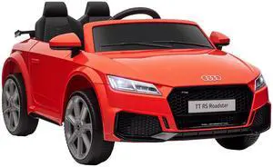 AosomAosom 6V Kids Electric Ride On Car, Licensed Audi TT RS with Suspension System and Remote Control, Horn, 5 Songs, Lights, MP3 Player, Red AosomAosom 6V Kids Electric Ride On Car, Licensed Audi TT RS with Suspension System and Remote Control, Horn, 5 Songs, Lights, MP3 Player, Red