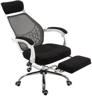 Aosom Ergonomic High Back Mesh Office Chair Swivel Reclining Computer Desk Chair with Retractable Footrest, Headrest, Padded Armrest Aosom Ergonomic High Back Mesh Office Chair Swivel Reclining Computer Desk Chair with Retractable Footrest, Headrest, Padded Armrest