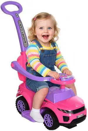 AosomAosom 3 In 1 Push Cars for Toddlers Kid Ride on Push Car Stroller Sliding Car with Horn Music Light Function Secure Bar Ride on Toy for Boy Girl 1-3 Years Old Pink AosomAosom 3 In 1 Push Cars for Toddlers Kid Ride on Push Car Stroller Sliding Car with Horn Music Light Function Secure Bar Ride on Toy for Boy Girl 1-3 Years Old Pink