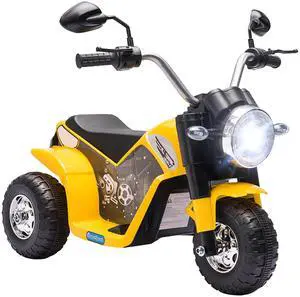 AosomAosom Electric Motorcycle for Kids, 6V Battery Powered Ride-On Dirt Bike 3-Wheels Motorbike with Horn Headlights Realistic Sounds Speed for 18 - 36 Months Yellow AosomAosom Electric Motorcycle for Kids, 6V Battery Powered Ride-On Dirt Bike 3-Wheels Motorbike with Horn Headlights Realistic Sounds Speed for 18 - 36 Months Yellow