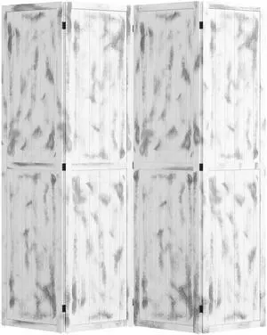 Aosom Screen Divider Room Divider Screen with Foldable Design for Indoor Bedroom Office 5.5' Rustic White Aosom Screen Divider Room Divider Screen with Foldable Design for Indoor Bedroom Office 5.5' Rustic White