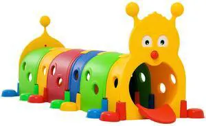 AosomQaba Caterpillar Play Tunnel, Toddler Tunnel for Kids Crawl and Climb Through, Kids' Play Structure Indoor Outdoor, 6 Sections, Multicolored AosomQaba Caterpillar Play Tunnel, Toddler Tunnel for Kids Crawl and Climb Through, Kids' Play Structure Indoor Outdoor, 6 Sections, Multicolored