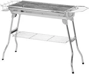 Aosom Charcoal Barbecue Grill Stainless Steel Portable Folding Charcoal BBQ Grill Stainless Steel Camp Picnic Cooker Aosom Charcoal Barbecue Grill Stainless Steel Portable Folding Charcoal BBQ Grill Stainless Steel Camp Picnic Cooker