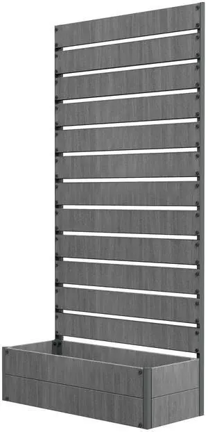 Aosom Trellis Planter for Climbing Plants, Raised Garden Bed with Trellis, Planter Box for Outdoor Garden, Dark Gray Aosom Trellis Planter for Climbing Plants, Raised Garden Bed with Trellis, Planter Box for Outdoor Garden, Dark Gray