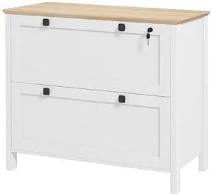 Aosom Lateral File Cabinet, 2 Drawer Filing Cabinet with Adjustable Hanging Bar for Letter, A4 and Legal Size, White Aosom Lateral File Cabinet, 2 Drawer Filing Cabinet with Adjustable Hanging Bar for Letter, A4 and Legal Size, White