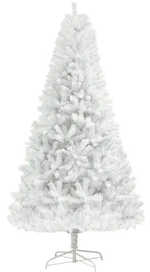 Aosom 6ft Unlit Artificial White Christmas Tree, Holiday Décor with 1000 Branch Tips, Auto Open and Steel Base Aosom 6ft Unlit Artificial White Christmas Tree, Holiday Décor with 1000 Branch Tips, Auto Open and Steel Base