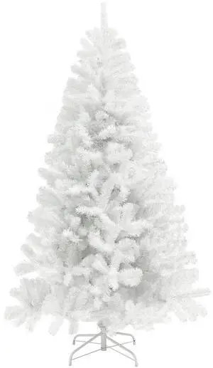 Aosom 9ft Unlit Artificial White Christmas Tree, Holiday Décor with 2132 Branch Tips, Auto Open and Steel Base Aosom 9ft Unlit Artificial White Christmas Tree, Holiday Décor with 2132 Branch Tips, Auto Open and Steel Base