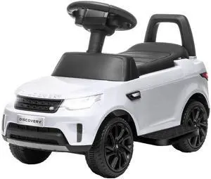 AosomQaba 2 in 1 Land Rover Licensed 6V Ride on Car Sliding Car Battery Powered Electric Car w/ Headlights Music Horn, White AosomQaba 2 in 1 Land Rover Licensed 6V Ride on Car Sliding Car Battery Powered Electric Car w/ Headlights Music Horn, White