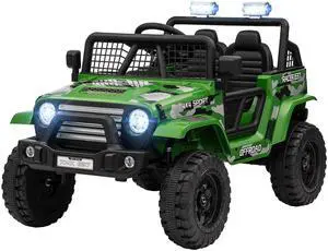AosomQaba 12V Ride on Car, Ride on Truck w/ Remote, 4 Suspension Wheels, 3 MPH Max Speed, Music, Horn & Lights, Green AosomQaba 12V Ride on Car, Ride on Truck w/ Remote, 4 Suspension Wheels, 3 MPH Max Speed, Music, Horn & Lights, Green