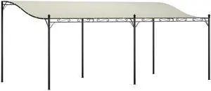 Aosom 10' x 20' Wall-Mounted Outdoor Pergola Canopy, Metal Patio Canopy with Drainage Holes for Backyard Garden, Cream White Aosom 10' x 20' Wall-Mounted Outdoor Pergola Canopy, Metal Patio Canopy with Drainage Holes for Backyard Garden, Cream White