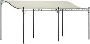 Aosom 10' x 16' Wall-Mounted Outdoor Pergola Canopy, Metal Patio Canopy with Drainage Holes for Backyard Garden, Cream White Aosom 10' x 16' Wall-Mounted Outdoor Pergola Canopy, Metal Patio Canopy with Drainage Holes for Backyard Garden, Cream White