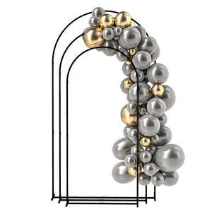 Aosom Metal Arch Backdrop Stand Set of 3, 7/6.5/6 ft Wedding Arch Frame, Balloon Backdrop Arch Stand Set for Birthday Party, Bridal Shower, Graduation, Ceremony, Banquet Decorations, Black Aosom Metal Arch Backdrop Stand Set of 3, 7/6.5/6 ft Wedding Arch Frame, Balloon Backdrop Arch Stand Set for Birthday Party, Bridal Shower, Graduation, Ceremony, Banquet Decorations, Black