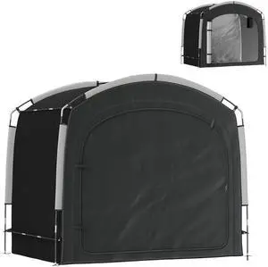 Aosom Bike Storage Shed Tent, Portable and Waterproof with 210D Oxford Fabric and Carry Bag for 3-4 Bicycles, Black Aosom Bike Storage Shed Tent, Portable and Waterproof with 210D Oxford Fabric and Carry Bag for 3-4 Bicycles, Black