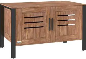 Aosom Cat Litter Box Enclosure with Tall Legs, Scratching Board, Dark Brown, 31.5"L x 17.7"W x 19.7"H Aosom Cat Litter Box Enclosure with Tall Legs, Scratching Board, Dark Brown, 31.5"L x 17.7"W x 19.7"H