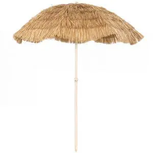 Aosom 6FT Tiki Umbrella, Outdoor Hawaiian Style Patio Umbrella with 8 Ribs, Carry Bag, Outdoor Tiki Bar, Tropical Palapa Aosom 6FT Tiki Umbrella, Outdoor Hawaiian Style Patio Umbrella with 8 Ribs, Carry Bag, Outdoor Tiki Bar, Tropical Palapa