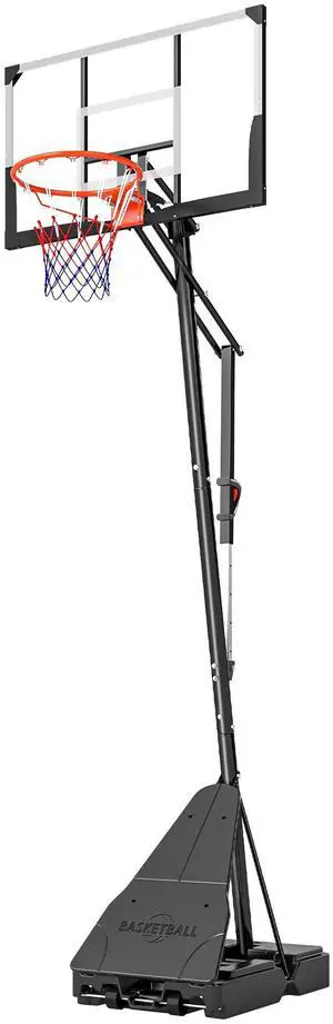 AosomSoozier Portable Basketball Hoop Outdoor, 8-10ft Adjustable Basketball Goal, 47 Inch Shatterproof Backboard, Action Grip AosomSoozier Portable Basketball Hoop Outdoor, 8-10ft Adjustable Basketball Goal, 47 Inch Shatterproof Backboard, Action Grip