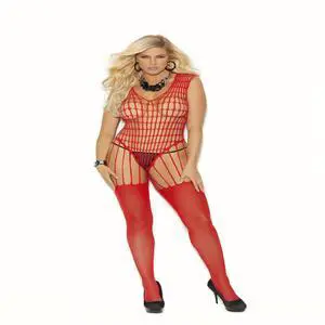 Elegant Moments Crochet net bodystocking with open crotch, 90% Nylon, 10% Spandex Bodystocking Hosiery/Clothing , 90% Nylon, 10% Spandex, Red, Queen Elegant Moments Crochet net bodystocking with open crotch, 90% Nylon, 10% Spandex Bodystocking Hosiery/Clothing , 90% Nylon, 10% Spandex, Red, Queen