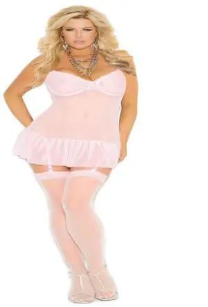 Elegant Moments Sheer stockings, 100% Nylon Thigh High Hosiery , 100% Nylon, Baby Pink, Queen Size Elegant Moments Sheer stockings, 100% Nylon Thigh High Hosiery , 100% Nylon, Baby Pink, Queen Size