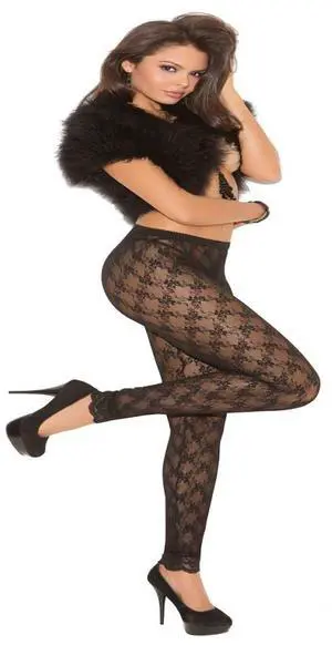 Elegant Moments Lace leggings , 100% Nylon Leggings Hosiery , 100% Nylon, Black, One Size Elegant Moments Lace leggings , 100% Nylon Leggings Hosiery , 100% Nylon, Black, One Size