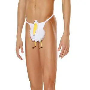 Elegant Moments Men's stork pouch, 100% Polyester Pouch G-String Menswear, 100% Polyester, White, One Size Elegant Moments Men's stork pouch, 100% Polyester Pouch G-String Menswear, 100% Polyester, White, One Size