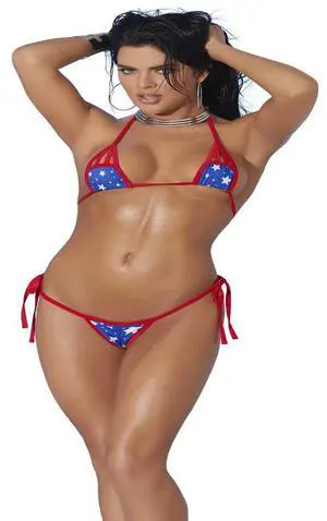 Elegant Moments Lycra bikini top and matching g-string with red trim, 90% Nylon, 10% Spandex 2 pc. Set Vivace Swim , 90% Nylon, 10% Spandex, Royal Blue, One Size Elegant Moments Lycra bikini top and matching g-string with red trim, 90% Nylon, 10% Spandex 2 pc. Set Vivace Swim , 90% Nylon, 10% Spandex, Royal Blue, One Size