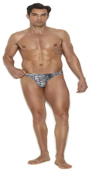 Elegant Moments Men's snap closure thong , 92% Polyester, 8% Spandex Thong Menswear , 92% Polyester, 8% Spandex, Zebra, L/XL Elegant Moments Men's snap closure thong , 92% Polyester, 8% Spandex Thong Menswear , 92% Polyester, 8% Spandex, Zebra, L/XL