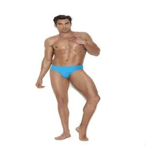 Elegant Moments Men's thong back brief, 83% Nylon, 17% Spandex Brief Thong Menswear, 83% Nylon, 17% Spandex, Turquoise, L/XL Elegant Moments Men's thong back brief, 83% Nylon, 17% Spandex Brief Thong Menswear, 83% Nylon, 17% Spandex, Turquoise, L/XL