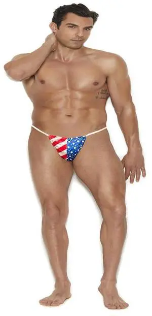 Elegant Moments Men's g-string pouch , 97% Polyester, 3% Spandex G-string Pouch Menswear, 97% Polyester, 3% Spandex, Stars and Stripes, One Size Elegant Moments Men's g-string pouch , 97% Polyester, 3% Spandex G-string Pouch Menswear, 97% Polyester, 3% Spandex, Stars and Stripes, One Size