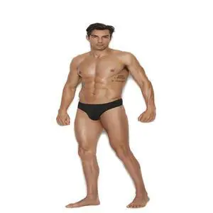 Elegant Moments Men's thong back brief, 94% Polyester, 6% Spandex Brief Thong Menswear, 94% Polyester, 6% Spandex, Black, L/XL Elegant Moments Men's thong back brief, 94% Polyester, 6% Spandex Brief Thong Menswear, 94% Polyester, 6% Spandex, Black, L/XL