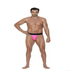 Elegant Moments Men's thong with elastic band, 83% Nylon, 17% Spandex Thong Menswear , 83% Nylon, 17% Spandex, Neon Pink, L/XL Elegant Moments Men's thong with elastic band, 83% Nylon, 17% Spandex Thong Menswear , 83% Nylon, 17% Spandex, Neon Pink, L/XL