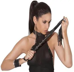 Elegant Moments Leather whip with studs , 100% Leather Whip , 100% Leather, Black, One Size Elegant Moments Leather whip with studs , 100% Leather Whip , 100% Leather, Black, One Size