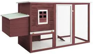 vidaXL Outdoor Chicken Cage Hen House with 1 Egg Cage Brown Wood vidaXL Outdoor Chicken Cage Hen House with 1 Egg Cage Brown Wood