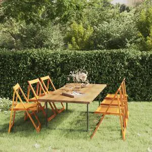 vidaXL Folding Garden Chairs 6 pcs Solid Wood Acacia vidaXL Folding Garden Chairs 6 pcs Solid Wood Acacia