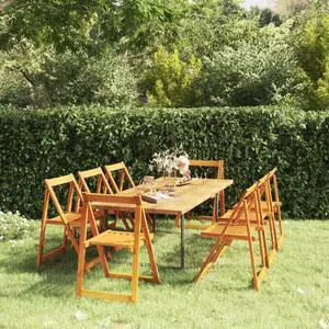 vidaXL Folding Garden Chairs 8 pcs Solid Wood Acacia vidaXL Folding Garden Chairs 8 pcs Solid Wood Acacia