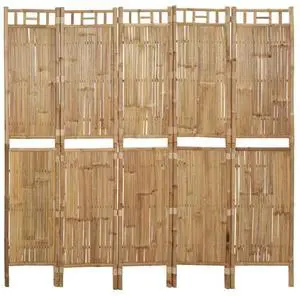 vidaXL 5-Panel Room Divider Bamboo 78.7"x70.9 vidaXL 5-Panel Room Divider Bamboo 78.7"x70.9