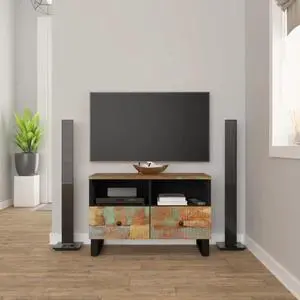 vidaXL TV Stand 27.6"x13"x18.1" Solid Wood Reclaimed vidaXL TV Stand 27.6"x13"x18.1" Solid Wood Reclaimed