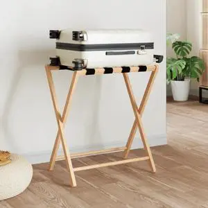 vidaXL Luggage Rack 27" x 15" x 22.8" Bamboo vidaXL Luggage Rack 27" x 15" x 22.8" Bamboo