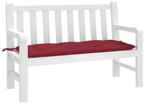 vidaXL Garden Bench Cushion Wine Red 47.2"x19.7"x2.8" Oxford Fabric vidaXL Garden Bench Cushion Wine Red 47.2"x19.7"x2.8" Oxford Fabric